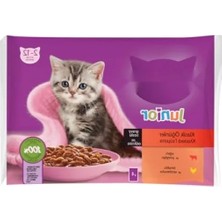 Hakay Sığırlı ve Tavuklu Yavru Kedi Konservesi – 4 Adet 85 gr