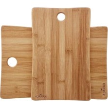 Hakay 30/35 cm Bambu Kesme Tahtası Seti (2 Adet)