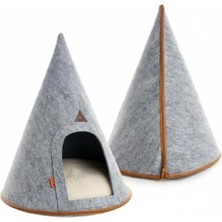 Hakay Katlanabilir Kedi Evi ve Köpek Çadırı, 45X45X50 Cm, Gri, Taşınabilir ve Kolay Kurulum