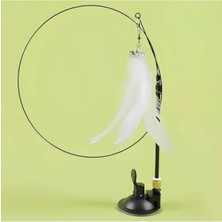 Hakay Vantuzlu Tüylü Kedi Oltası Oyuncağı - Interaktif Oyun