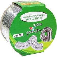 Hakay Esnek Davlumbaz Borusu - 150 Cm, Çelik Örgülü