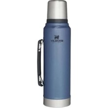 Hakay Vakumlu Çelik Termos - 1 Litre Kapasite, Mavi