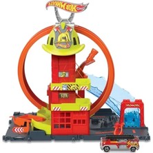 Hakay Çember Pistli Itfaiye Istasyonu Oyun Seti - 1 Oyuncak Araba Dahil