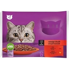 Hakay Sos Içinde Sığırlı ve Tavuklu Yetişkin Kedi Konservesi, 4 Adet 85 gr