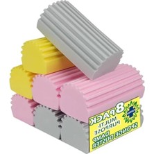 Hakay 8'li Nemli Temizleme Süngeri, Çok Amaçlı Fırça