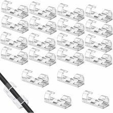 Hakay 20 Adet Yapışkanlı Kablo Düzenleyici Klips