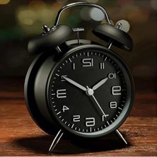 Hakay Yüksek Zil Sesine Sahip Sessiz Alarm Masa Çalar Saat, Büyük Boy, Siyah