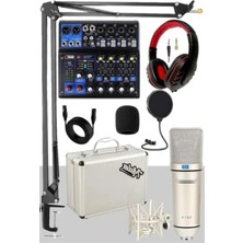 Hakay Yüksek Kaliteli Stüdyo Kayıt Ekipmanı Seti - Mikrofon ve Mixer