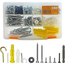 Hakay 502 Parça Hobi Seti - Pul, Çivi, Vida ve Dübel