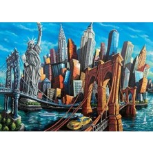 Hakay 1000 Parça New York Temalı Puzzle - Eğlenceli Zihin Geliştirici