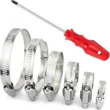 Hakay 12 Adet Paslanmaz Çelik Hortum Kelepçesi Kiti, 1/4-2 Inç (6-51 Mm) Ayarlanabilir