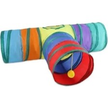 Hakay Gökkuşağı Renkli Kedi Oyun Tüneli - T Model