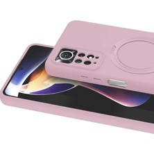 CT Stones Newface Xiaomi Redmi Note 12 Pro 4g Regal Magsafe Standlı Kapak - Açık Pembe