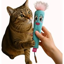 Hakay Sesli Tüylü Kedi Oyuncağı, Hışırdayan Matatabi Çubuğu ile