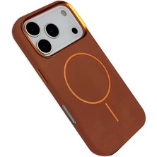 CT Stones Joko Apple iPhone 17 Pro Luno Deri Magsafe Kapak - Kahverengi