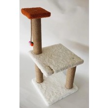 Hakay Iki Katlı Beyaz Yavru Kedi Tırmalama Tahtası