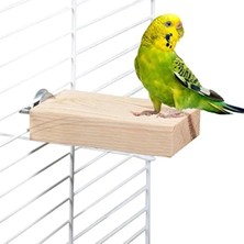 Hakay Doğal Çam Ağacı Kuş Tüneği - Dikdörtgen, 7.5 cm x 4 cm