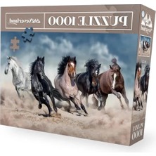 Hakay 1000 Parça At Temalı Puzzle - Zeka Geliştirici Oyun