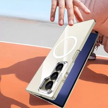 CT Stones Joko Samsung Galaxy Z Fold 6 Crystal Magsafe Kapak - Şeffaf