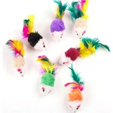 Hakay Hışırtılı Tüylü Mini Fare Kedi Oyuncağı - 4 Adet