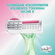 Hakay Kadın Tıraş Bıçağı 3'lü Blister, Oynar Başlık ve Aloe Vera Şeridi