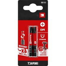 Hakay Darbeli Bit Seti, 2 Parça, 50 Mm, Ph3, S2 Çelik ve Torsiyon Bölgesi