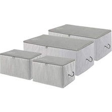 Hakay 4'lü Gri Renk Hurç Seti - Düzenli Evler Için