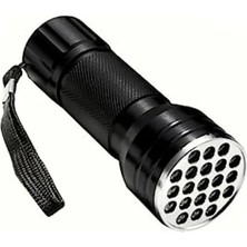 Hakay Uv Işınları ile Bakteri Temizleme El Feneri - 21 Led, Metal Kasa