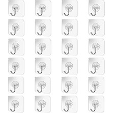 Hakay 24 Paket Yapışkanlı Duvar Kancaları, 10 kg Kapasite