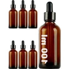 Hakay Metal Kapaklı Damlalık Dropper Şişesi - 100 Ml, Cam Şişe (6 Adet)