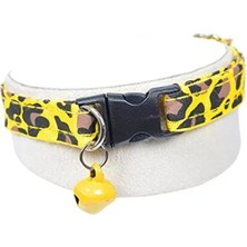 Hakay Leopar Desenli Tokalı Zilli Kedi ve Köpek Tasma