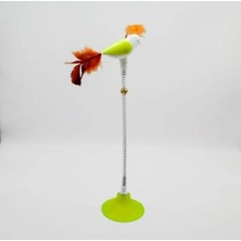 Hakay Vantuzlu Yaylı Kedi Oyuncağı - Limon Yeşili