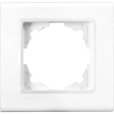 Hakay Tekli Çerçeve - Beyaz, Dayanıklı Malzeme