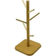 Hakay Doğal Bambu Kupa Bardak Askısı, 6'lı Stand