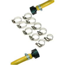 Hakay 10 Adet Paslanmaz Ayarlanabilir Hortum Kelepçesi Seti