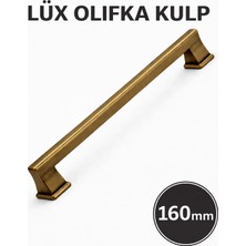 Badem10 Lüx Olifka Mat Antik Sarı 160 mm Çekmece Dolap Kulp Modern Tasarım Metal Malzeme Şık Görünüm