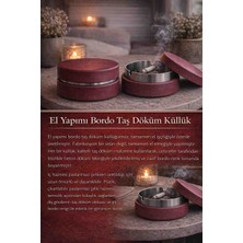 El Yapımı Bordo Taş Döküm Küllük