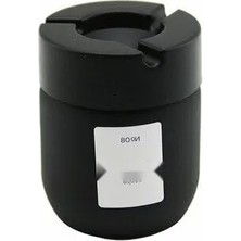 Hakay Kapaklı Cam Küllük - 425 ml Siyah Şık Tasarım