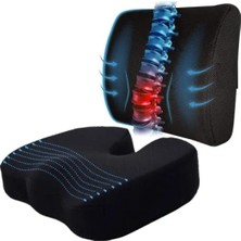 Hakay Ortopedik Bel Destek Yastığı ve Oturma Minderi Seti