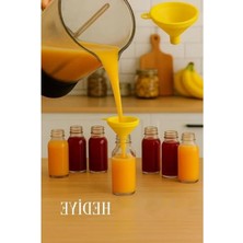 Hakay 30ML Şeffaf Cam Shot Şişesi Sızdırmaz Siyah Kapaklı Çok Amaçlı Kullanım