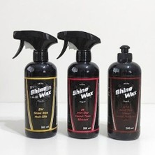 Shine Wax Hızlı Cila & Jant Temizleyici & Lastik Parlatıcı Sprey 500 ml 3'lü Set