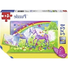 Hakay 2X24 Parça Renkli Gökkuşağı Atları Puzzle Seti