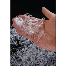 Hakay 500'LÜ Beyaz Şeffaf Perma Saç Lastiği Seti