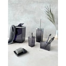 Hakay Şeffaf Siyah Banyo Seti