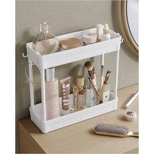 Hakay Iki Katlı Kozmetik Organizeri - Makyaj ve Takı Düzenleyici