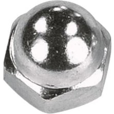 Hakay M6 DIN1587 Kör Somun - Çelik Beyaz, 5'li Paket