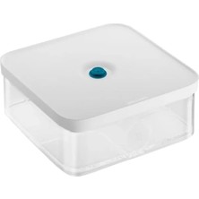 Hakay L Boyutunda Vakumlu Saklama Kabı, Şeffaf Akdeniz Mavisi