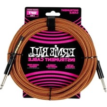 Hakay Esnek Düz Açılı Enstrüman Kablosu - 18FT, Turuncu