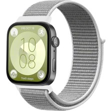 Nuveden Huawei Fit 4 Hasırlı Cırtcırtlı Kordon (Saat Değildir) - Beyaz