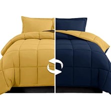 Hakay Ters Çevrilebilir Yorgan Seti - 3 Parça, Dört Mevsim Kullanıma Uygun